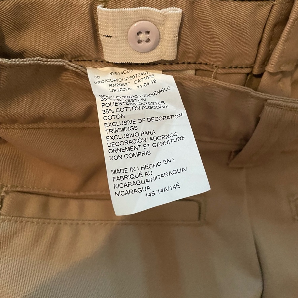 Boys slim fit dickies uniform pants